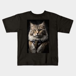 Cool portrait of a Cat Kids T-Shirt